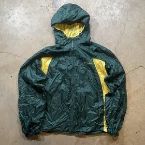 Mens XL Rain Resistant Green Full Zip Pullover Hoodie